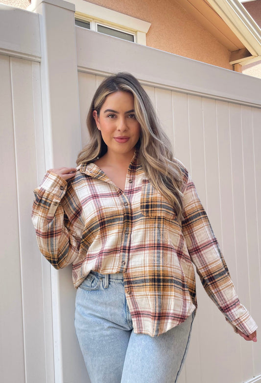 Spice plaid flannel